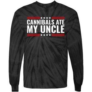 Cannibals Ate My Uncle Joe Biden Political Satire Trump 2024 Tie-Dye Long Sleeve Shirt