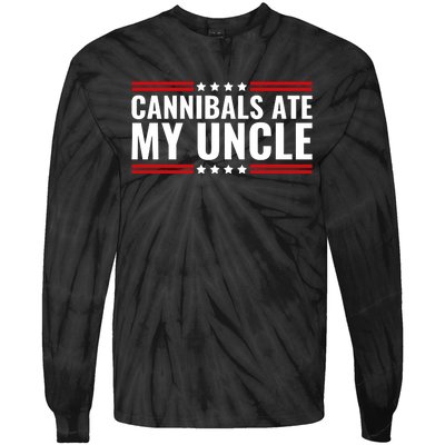 Cannibals Ate My Uncle Joe Biden Political Satire Trump 2024 Tie-Dye Long Sleeve Shirt