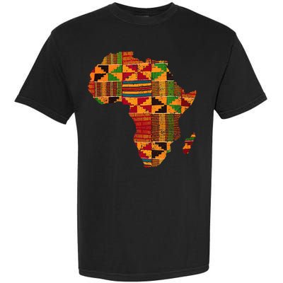 Cool Africa Map Kente Cloth Gift For Men Women African Lover Garment-Dyed Heavyweight T-Shirt