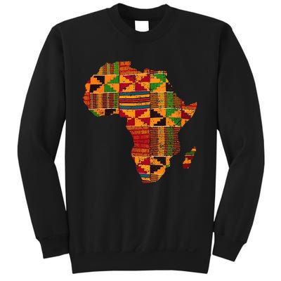 Cool Africa Map Kente Cloth Gift For Men Women African Lover Sweatshirt