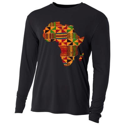 Cool Africa Map Kente Cloth Gift For Men Women African Lover Cooling Performance Long Sleeve Crew