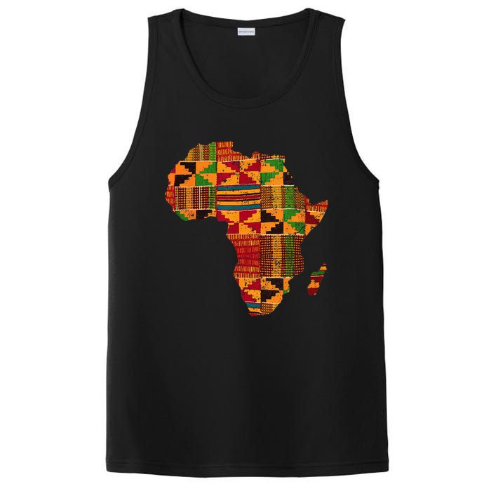 Cool Africa Map Kente Cloth Gift For Men Women African Lover PosiCharge Competitor Tank