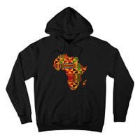 Cool Africa Map Kente Cloth Gift For Men Women African Lover Tall Hoodie