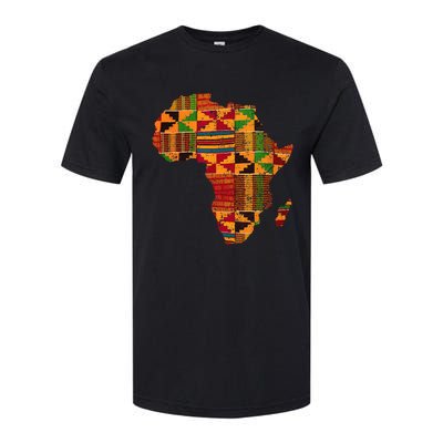 Cool Africa Map Kente Cloth Gift For Men Women African Lover Softstyle CVC T-Shirt