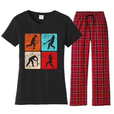 Cricket And Moon Silhouette Halloween Sport Costumes Women's Flannel Pajama Set