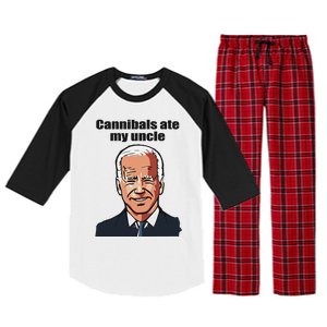 Cannibals Ate My Uncle Funny Joe Biden Raglan Sleeve Pajama Set