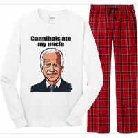 Cannibals Ate My Uncle Funny Joe Biden Long Sleeve Pajama Set