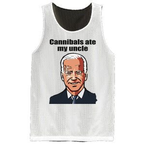 Cannibals Ate My Uncle Funny Joe Biden Mesh Reversible Basketball Jersey Tank