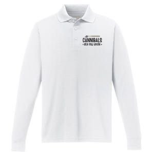 Cannibals Ate My Uncle Performance Long Sleeve Polo