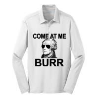 Come At Me Burr Funny History Alexander Hamilton Silk Touch Performance Long Sleeve Polo