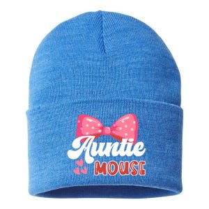 Cute Auntie Mouse Nephew Niece Aunt Meaningful Gift Sustainable Knit Beanie