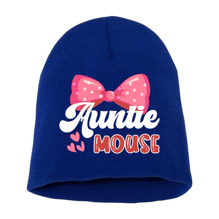 Cute Auntie Mouse Nephew Niece Aunt Meaningful Gift Short Acrylic Beanie