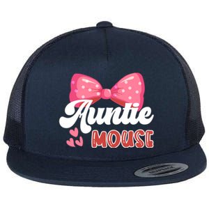 Cute Auntie Mouse Nephew Niece Aunt Meaningful Gift Flat Bill Trucker Hat