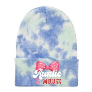 Cute Auntie Mouse Nephew Niece Aunt Meaningful Gift Tie Dye 12in Knit Beanie