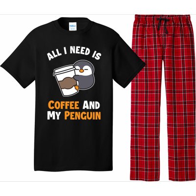 Coffee And My Penguin Sea Bird King Emperor Penguin Gift Pajama Set