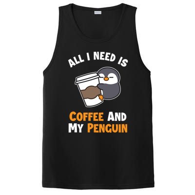 Coffee And My Penguin Sea Bird King Emperor Penguin Gift PosiCharge Competitor Tank