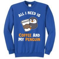 Coffee And My Penguin Sea Bird King Emperor Penguin Gift Sweatshirt