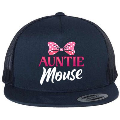 Cute Auntie Mouse Niece Nephew Aunt Gift Flat Bill Trucker Hat