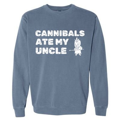 Cannibals Ate My Uncle Joe Biden Political Satire Trump 2024 Garment-Dyed Sweatshirt