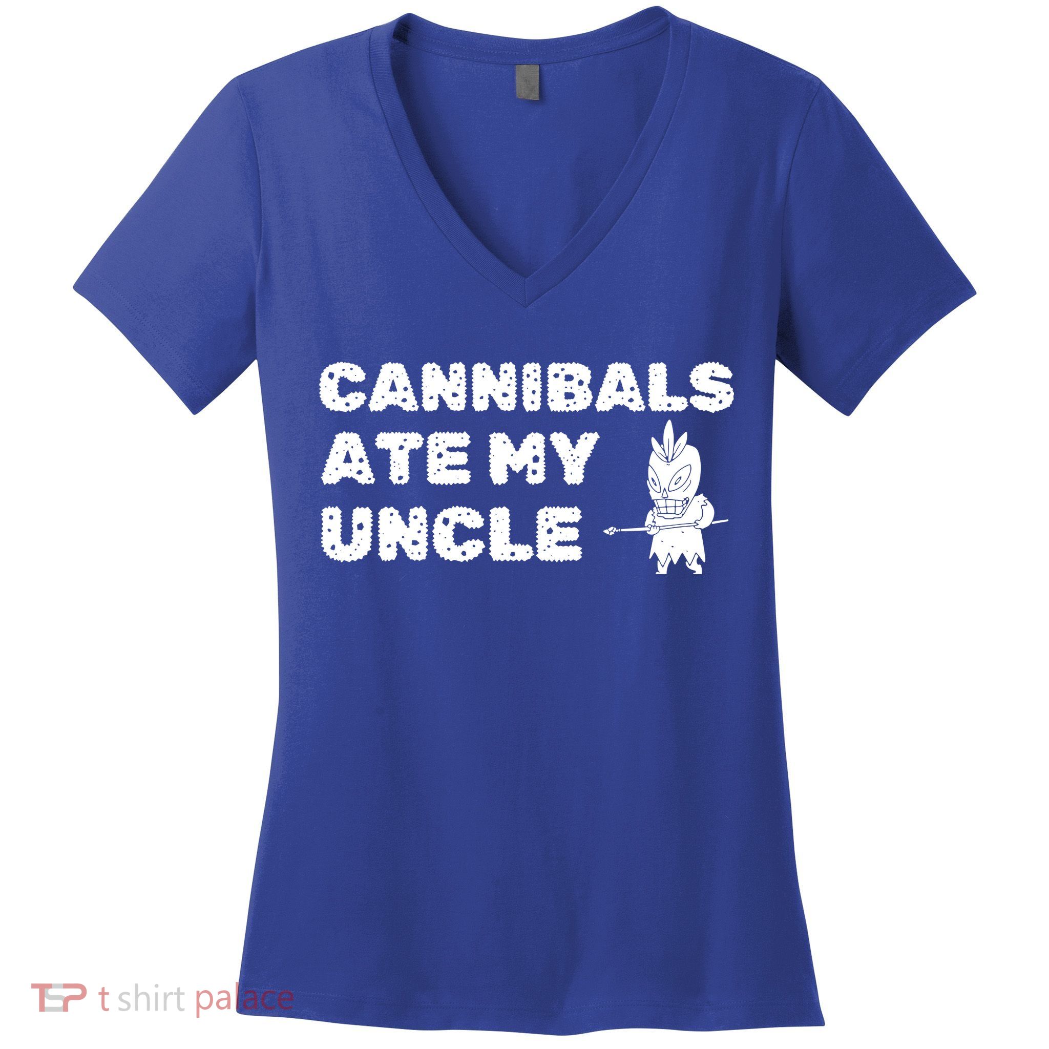 Cannibals Ate My Uncle Joe Biden Political Satire Trump 2024 Women's V-Neck T-Shirt
