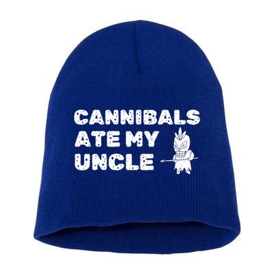 Cannibals Ate My Uncle Joe Biden Political Satire Trump 2024 Short Acrylic Beanie