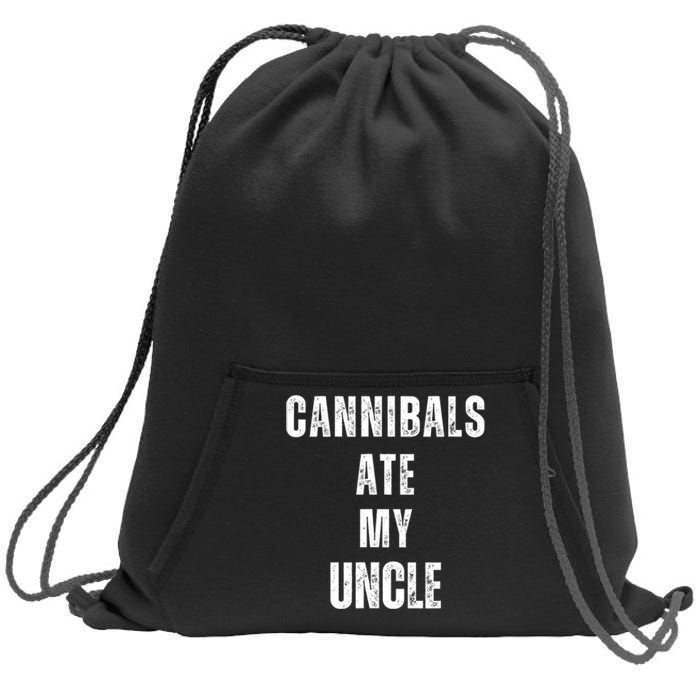 Cannibals Ate My Uncle Funny Joe Biden Sweatshirt Cinch Pack Bag