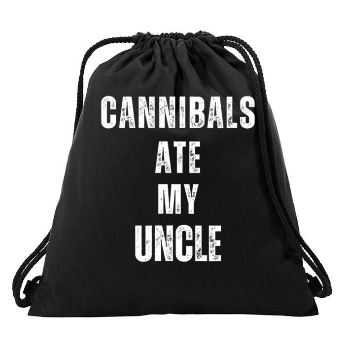 Cannibals Ate My Uncle Funny Joe Biden Drawstring Bag