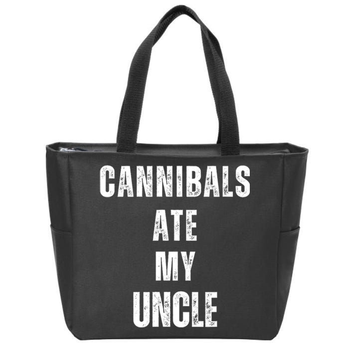 Cannibals Ate My Uncle Funny Joe Biden Zip Tote Bag