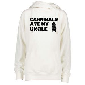 Cannibals Ate My Uncle Joe Biden Political Satire Trump 2024 Womens Funnel Neck Pullover Hood