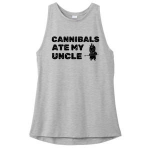 Cannibals Ate My Uncle Joe Biden Political Satire Trump 2024 Ladies PosiCharge Tri-Blend Wicking Tank