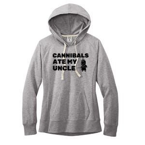 Cannibals Ate My Uncle Joe Biden Political Satire Trump 2024 Women's Fleece Hoodie