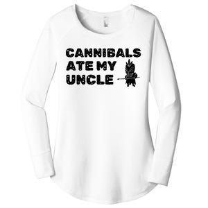 Cannibals Ate My Uncle Joe Biden Political Satire Trump 2024 Women's Perfect Tri Tunic Long Sleeve Shirt