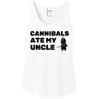 Cannibals Ate My Uncle Joe Biden Political Satire Trump 2024 Ladies Essential Tank