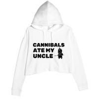 Cannibals Ate My Uncle Joe Biden Political Satire Trump 2024 Crop Fleece Hoodie