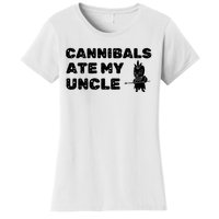 Cannibals Ate My Uncle Joe Biden Political Satire Trump 2024 Women's T-Shirt