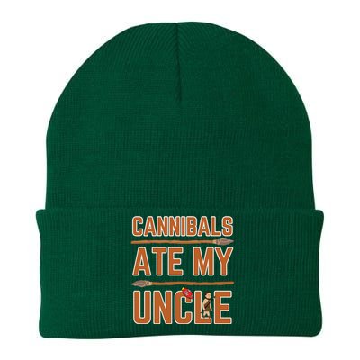 Cannibals Ate My Uncle Joe Biden Political Satire Trump 2024 Knit Cap Winter Beanie