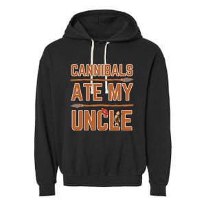 Cannibals Ate My Uncle Joe Biden Political Satire Trump 2024 Garment-Dyed Fleece Hoodie