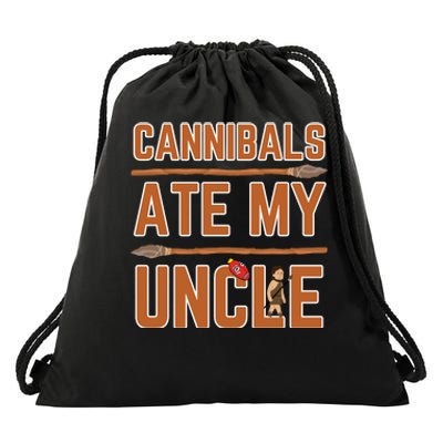 Cannibals Ate My Uncle Joe Biden Political Satire Trump 2024 Drawstring Bag