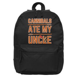 Cannibals Ate My Uncle Joe Biden Political Satire Trump 2024 16 in Basic Backpack