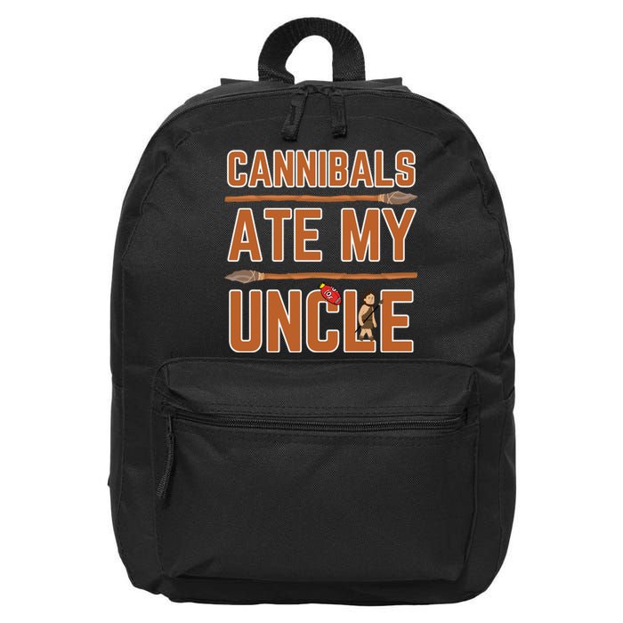 Cannibals Ate My Uncle Joe Biden Political Satire Trump 2024 16 in Basic Backpack