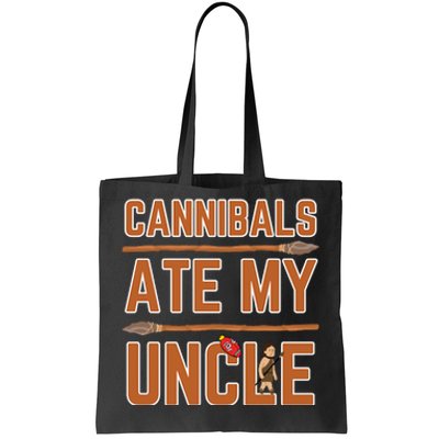 Cannibals Ate My Uncle Joe Biden Political Satire Trump 2024 Tote Bag