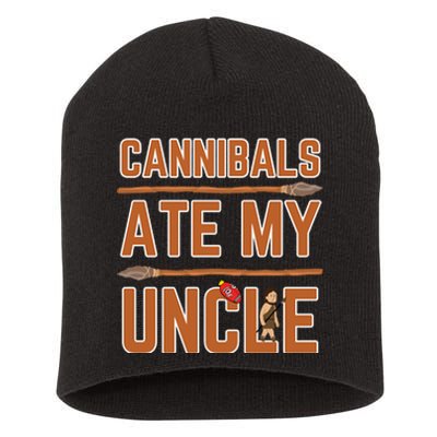 Cannibals Ate My Uncle Joe Biden Political Satire Trump 2024 Short Acrylic Beanie