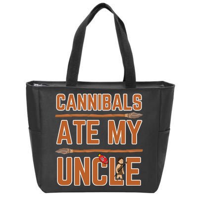 Cannibals Ate My Uncle Joe Biden Political Satire Trump 2024 Zip Tote Bag