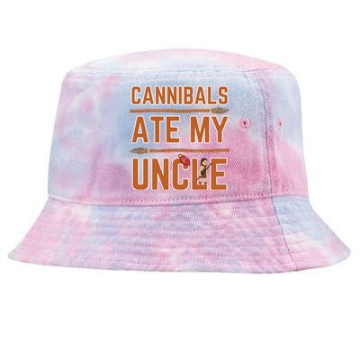 Cannibals Ate My Uncle Joe Biden Political Satire Trump 2024 Tie-Dyed Bucket Hat