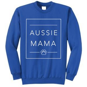 Cute Aussie Mom Crewneck Australian Shepherd Dog Mom Funny Gift Tall Sweatshirt