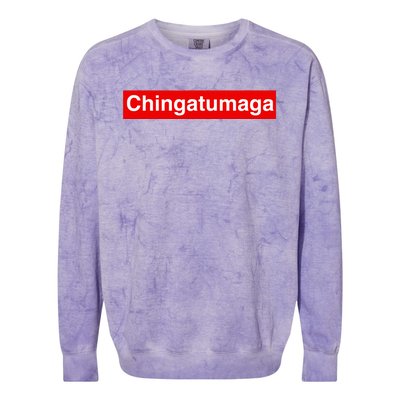 Chingatumaga Apparel Maga Anti Trump Mexican Spanish Fashion Colorblast Crewneck Sweatshirt