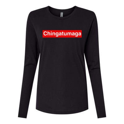 Chingatumaga Apparel Maga Anti Trump Mexican Spanish Fashion Womens Cotton Relaxed Long Sleeve T-Shirt