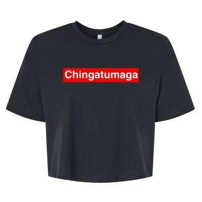 Chingatumaga Apparel Maga Anti Trump Mexican Spanish Fashion Bella+Canvas Jersey Crop Tee