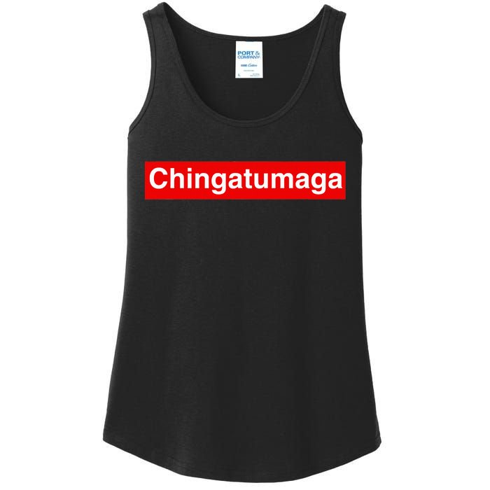 Chingatumaga Apparel Maga Anti Trump Mexican Spanish Fashion Ladies Essential Tank