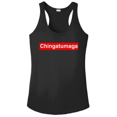 Chingatumaga Apparel Maga Anti Trump Mexican Spanish Fashion Ladies PosiCharge Competitor Racerback Tank